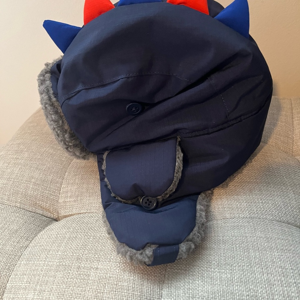 GAP Kids Navy and Red Dinosaur Hat